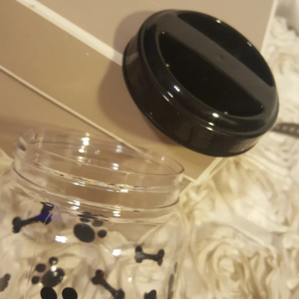 Pet Dog/Cat Bowl and Treat Jar Set New